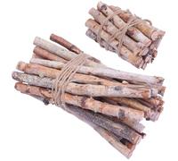 Angoily 40 Pièces de Bûches de Bois Décoratives en Bouleau Marron Naturel pour Décoration de Cheminée et Pièce, Brindilles pour Travaux Manuels et Vases