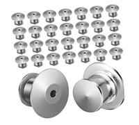 Angoily 40 Pièces Lot de Fermoirs Métal à Ressort pour Épingles Broches Attaches Sécurisées avec Verrouillage Remplacement pour Badges Insignes Artisanat DIY