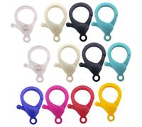 Angoily 40 pièces Lot de Fermoirs Plastique Colorés Mousquetons Pince de Homard pour Porte Clés Accessoires et Durables pour Créations Bijoux et Lanières