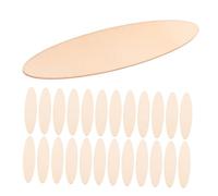 Angoily 40 Pièces Morceau de ovale inachevé bricolage en ébauches de pour l'artisanat pour l'artisanat disque de cercle en inachevé non Kaki