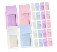 Angoily 40 pièces Protège-cartes Standard Enveloppes Transparentes Colorées Pastel Étui pour Cartes de Jeu Photos et Collection Protection Pratique et Portable