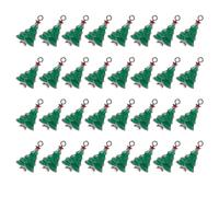 Angoily 40pièces Breloques Sapin Noël Émail Breloques Sapin Été Noël Émail Faites Main pour Bijoux Colliers Bracelets et Loisirs Créatifs