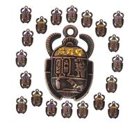 Angoily 48 pièces Pendentifs Scarabée Égyptien Cristal Incrusté Mix Couleurs Breloques Animales Vintage pour DIY Colliers et Bracelets Accessoires de Création Bijoux