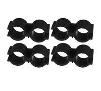 Angoily 4pcs Raccord de Collier de Serrage pour Tuyau Clips en Plastique Double Connexion Résistance la Déformation Accessoires pour Pelle et Balai Noir