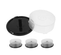 Angoily 4pièces Boîte de Rangement CD DVD Seau Vide pour Disques Support Robuste et Portable Accès Rapide pour Collection Multimédia Polyvalente à Domicile et Voyage