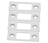 Angoily 4pièces Gâche De Porte Plaque Arrière De Porte Plaque Acier Inoxydable Couvercle De Obturateur De Cache Cache-pêne Dormant