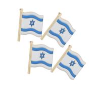 Angoily 4pièces Lot De Broches Avec Drapeau National Israël Décorations De Fête Bricolage Vêtements Accessoires Broches Métal Design De Drapeau Épingle à Poitrine