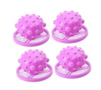 Angoily 4pièces Poche Filtrante Forme De Cœur Creux Pour Lave-linge Dispositif De Captage De Cheveux Outils De Nettoyage Domestique Rouge