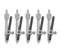 Angoily 5 Compas Géométrie avec Porte-Crayon, Instruments de Dessin 13 cm | Pour collège, lycée, université, cours de maths, cercles, arcs, constructions, devoirs, révisions, examens t bureau