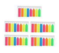 Angoily 5 Ensembles Notes Adhésives Fluorescentes Colorées Index Repositionnables Faciles à Écrire pour Organisation et Marquage de Documents