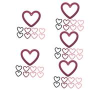 Angoily 5 Ensembles Pendentif D'amour En Forme De Charme De Coeur D'or Collier Émail Bricolage Cœur Flocage Pendentif Charmes Coeur Charmes En Vrac Love Heart Charm Résine 8 Pièces * 5