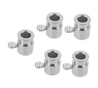 Angoily 5 Pièces Accessoire Tournebroche Fer Chromé pour Barbecue à Gaz Fourche de Fixation Robuste de Rechange pour Broche Rotative Support Équilibrage pour Cuisson Homogène