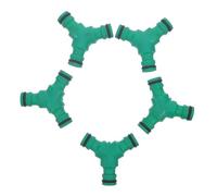 Angoily 5 Pièces Adaptateur de Robinet 3 Voies en PP/Pom pour Système D'irrigation Goutte à Goutte, Raccord Étanche Protection UV, pour Usage Extérieur