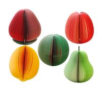 Angoily 5 pièces Bloc-notes Autocollants Multifonctions Forme Fruits Colorés pour Bureau et École Notes Pratiques et Portables pour Rappels et Planification