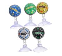 Angoily 5 Pièces Boussoles Voiture avec Ventouse Forte Boussole Compacte de Tableau de Bord Abs Résistante Aux Intempéries Guide de Navigation Précis pour Bateaux et Véhicules