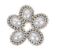 Angoily 5 Pièces Boutons Alliage de Zinc avec Strass Ovales Bronze Lot de Boutons Durables pour Couture et Décoration Vêtements Manteaux DIY