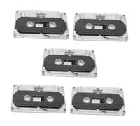 Angoily 5 pièces Cassettes Audio Vierges pour Enregistrement Voix Musique Discours avec Clair et Portable pour Conférences Séminaires et Messages Personnels