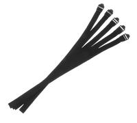 Angoily 5 Pièces Dragonne de Bâton de Ski Noire en Tissu, Porte-bâtons Pratique pour Sports de Plein Air, Légère et Facile à Ranger, avec Poche pour Ski ou Randonnée