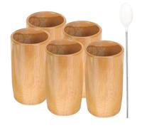 Angoily 5 Pièces Kit de Ventouses en Bambou Rond avec Tige de Feu, Fournitures de