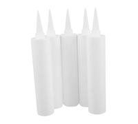 Angoily 5 pièces Lot de Tubes de Calfeutrage Vides Rechargeables pour Mastic Applicateur Précis pour Joints Carrelage Intérieur et Extérieur Usage Facile et Rapide