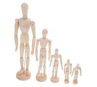 Angoily 5 pièces Mannequin Articulé pour Dessin Modèles de Figure Humaine avec Joints Mobiles et Support Stables et Durables Outil Apprentissage Anatomique pour Artistes et Décoration de