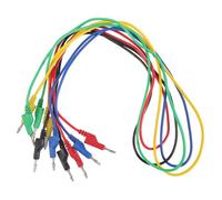 Angoily 5 pièces Multimeter Test Leads Banana Plug To Insulated Alligator Clip For Electrical Testing Durable Wire PVC Insulation
