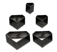 Angoily 5 Pièces Outil de Découpe Cuir Acier pour Perforation et Découpage Matrice de Poinçonnage Durable pour Travail Du Cuir