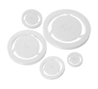 Angoily 5 Pièces Outil de Moule pour Base en Argile, Précision pour Bols | Réglage Multihauteur Modulaire, Bords Chanfreinés Arrondis, Atelier Maison et Cours de Poterie, Blanc PET