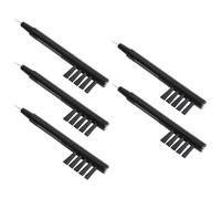 Angoily 5 Pièces Outil de Nettoyage des Oreilles Noir en Pvc avec Brosse Multifonction et Aimant, Kit Facile à Nettoyer pour Extraction Cérumen et Entretien Auditif Quotidien