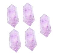 Angoily 5 Pièces Pendentif Cristal Hexagonal Décoration et Pratique pour Parties et Arts Créatifs
