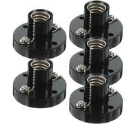 Angoily 5 Pièces Porte-Ampoule Pied De Lampe Prise De Lumière Culot De Douille E10 Douille Dampoule Support Dampoule en Métal Support De Lampe Remplacement Douille De Lampe E12 Base Visser