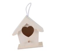 Angoily 5 pièces Set de Nichoirs Bois à Suspendre DIY Nid Oiseaux Créatif pour Jardin Décoration et Inachevée Maison Naturelle pour Petits Oiseaux