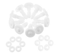 Angoily 50 Ensembles Articulations Plastique Blanche pour Peluches Mobiles Accessoires DIY pour Jouets Peluche Animaux et Amigurumi Montage Rapide et Mouvement