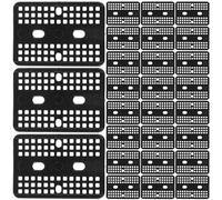 Angoily 50 Pièces Accessoires de Jardin en Plastique Noir, Joint D'étanchéité Résistant à l'usure pour Agrafes de Gazon Synthétique, Fixation Fiable pour Toile de Paillage Extérieure