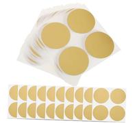 Angoily 50 pièces Autocollants DIY à Gratter Ronds Dorés Étiquettes Pelables et Collantes pour Jeux Anniversaires et Film Protecteur pour Révéler Messages Cachés