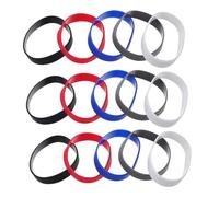Angoily 50 Pièces Bracelets Silicone Unis Élastiques Multicolores pour Adultes et Adolescents Bandes Extensibles Confortables Silicone Sécurisé pour Événements Fêtes et Identification de