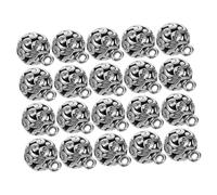Angoily 50 Pièces Charms Alliage Creux Forme de Boule pour Bijoux DIY Pendentifs Ethniques Vintage pour Collier Bracelet et Boucle Oreille Accessoires Artisanaux Métal Solide