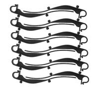 Angoily 50 Pièces Lot de Clips de Fixation pour Gouttière Noirs Crochets Résistants Au Vent pour Maintien de Filet Protecteur et Drainage Toiture