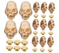 Angoily 50 Pièces Skull Rivet Studs For Shoes And Clothing Punk Spikes Accessories For DIY Leather Jackets And Bags Unique Fashion Decoration
