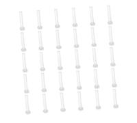 Angoily 50 Pièces Tube Sleeves Anti-allergic Plastic Ear Needle Covers Protection For Sensitive Ears Lightweight And Smooth Surface
