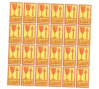 Angoily 500 Pièces Étiquette Fragile En Mouvement Étiquettes Adhésives Manipuler Avec Étiquette D'entretien Autocollant D'avertissement Fragile Ruban Fragile Autocollants Jaune