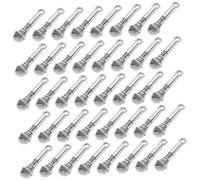 Angoily 50pièces Pendentifs Micro Vintage Alliage Zinc Pour Création Bijoux Breloques Microphone Miniatures Style Rétro Pour Bracelets Et Porte-clés Accessoires Musicaux Durables Couleur