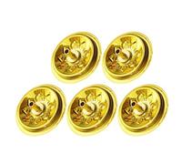 Angoily 5pcs Accessoires pour Lampe à Pétrole en Aluminium Or, Base de Mèche Flottante Portable et Facile à Utiliser, pour Contemplation et Extérieur