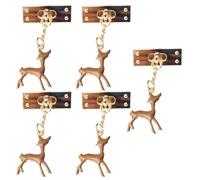 Angoily 5pcs Boucles de Paquet en Métal Doré de Cerf, Faciles à Utiliser et Résistantes la Décoloration, Accessoires Décoratifs pour Paquet à Main