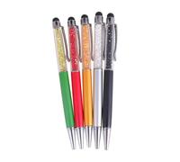 Angoily 5pièces Lot de Stylets à Strass Capacitifs pour Écrans Tactiles Stylos Cristal pour Tablettes et Téléphones Jaune