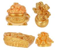 Angoily 5pièces Ornement Miniature Forme De Trésor Style Fête du Printemps pour Décorations De Micro-paysages Et Accessoires De Fête