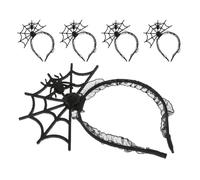 Angoily 5pièces Serre-tête Araignée Halloween Lot de Bandeaux pour Déguisement Fête Coiffure Accessoire Cheveux Araignée