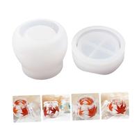 Angoily 6 Ensembles Moule Silicone DIY pour Résine Époxy Transparent Boîte de Rangement Crystal Pudding Cup avec Couvercle Moule Tank pour Bijoux et Artisanat Créatif