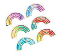 Angoily 6 pièces Autocollants Sensoriels Apaisants et Peva Textures Arc-Ciel Réutilisables pour Téléphone Ordinateur et Bureau sans Traces Ni Déformation