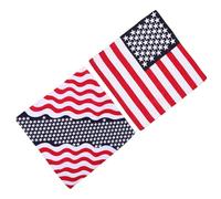 Angoily 6 Pièces Bandana en Coton Doux Drapeau Américain pour Cyclisme Longue Distance, Accessoire Polyvalent et Stylé pour Hommes et Femmes, 4 Juillet